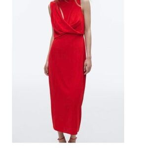 Zara One Shoulder Red Dress